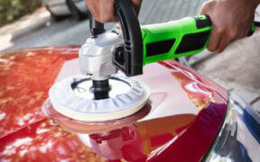 orbital buffer on a car